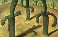 Diego Rivera-Landscape with Cacti